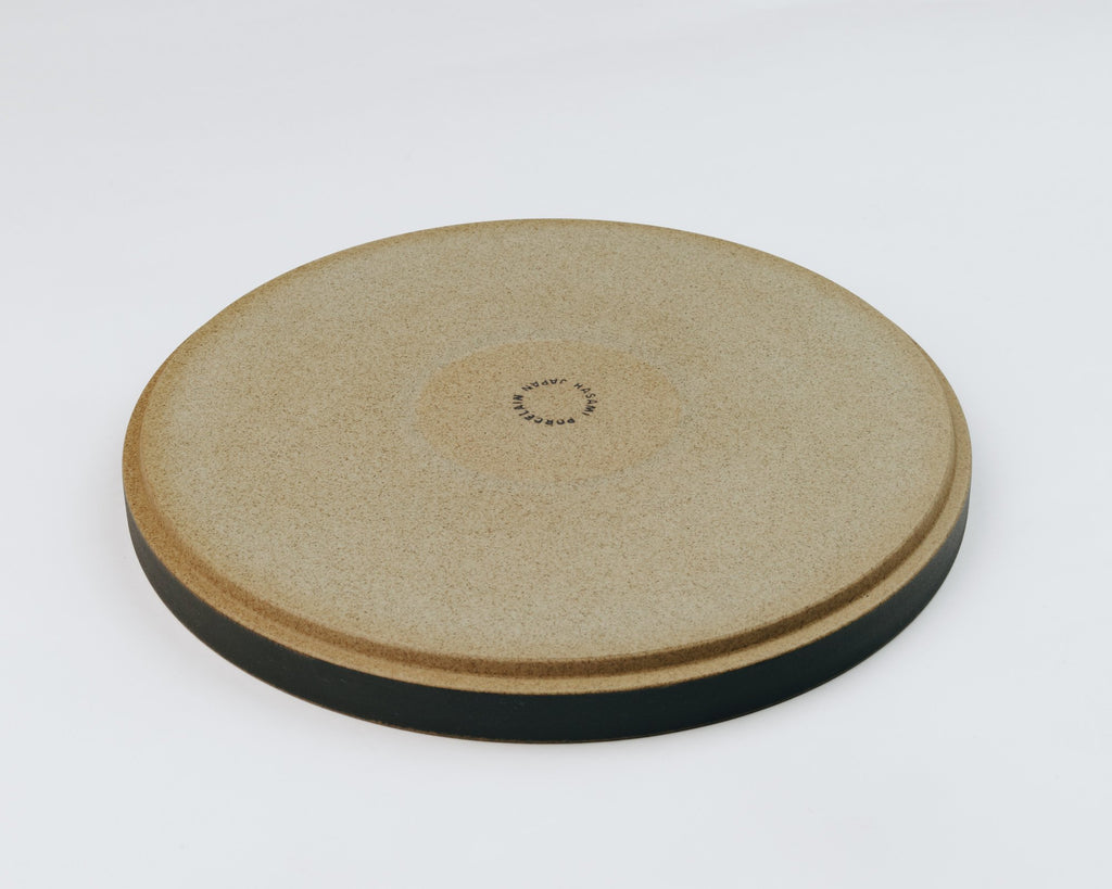 Japanese Porcelain Large Plate in Black-Hasami Porcelain-Imperfects