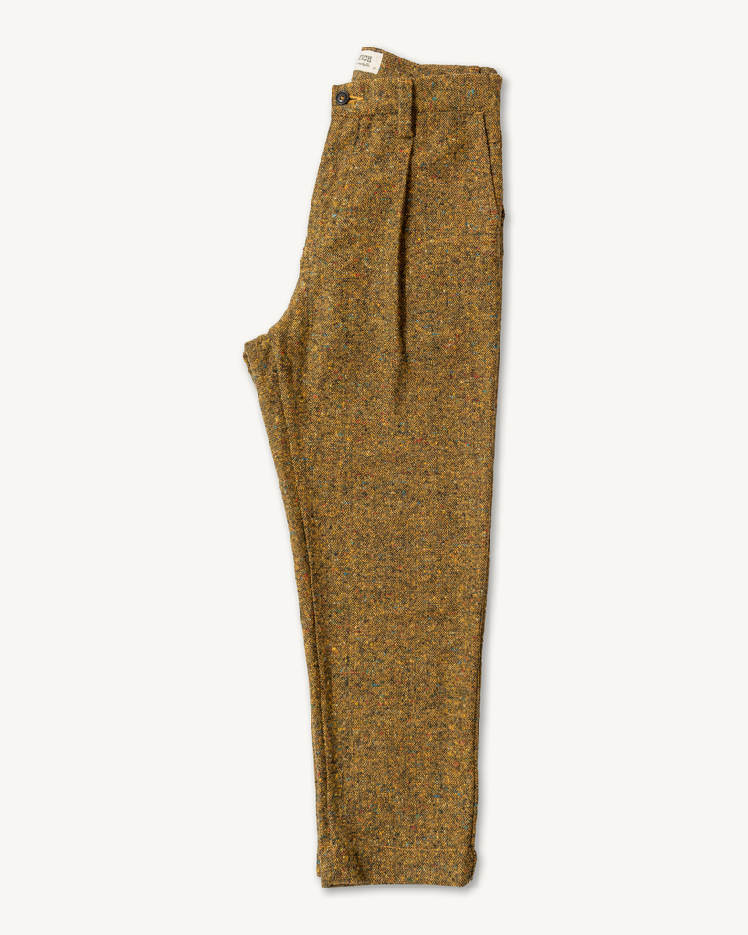 Mr. Lynch's 1201M Trouser in Yellow Japanese Nepp Wool-Imperfects-Imperfects