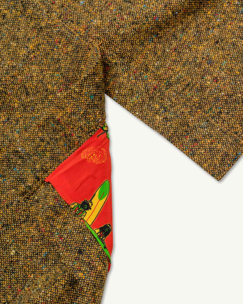 Mr. Lynch's Morning Coat in Yellow Japanese Nepp Wool-Imperfects-Imperfects