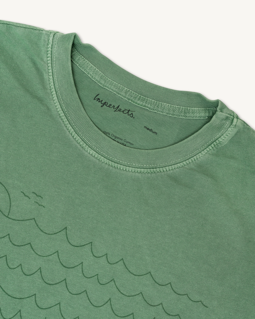 OG Waves Tee in Herb-Imperfects-Imperfects