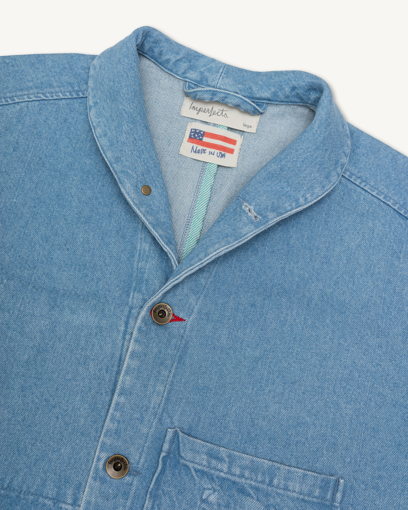 Shepherds Shirt in Sky Blue Denim-Imperfects-Imperfects