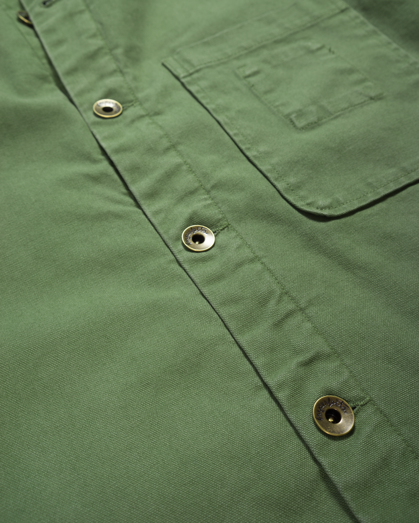 Imperfects - Sherpa Shepherds Shirt in Fatigue Canvas