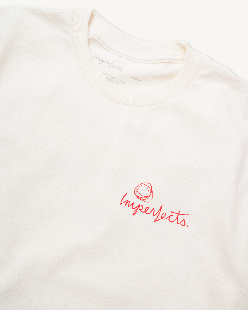 Imperfects - Skate Patch Tee in Natural Fleck