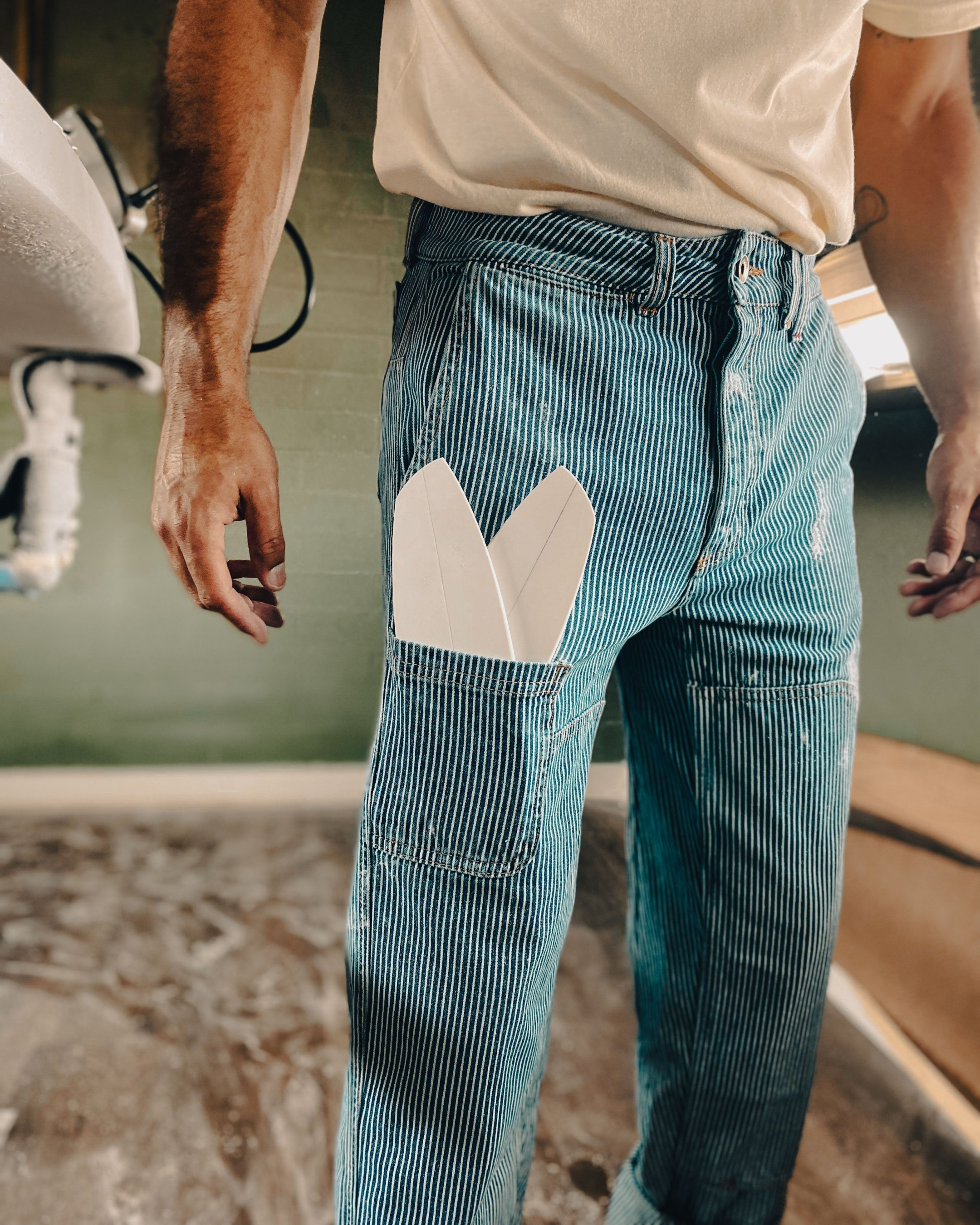 Engineer stripe pants shop