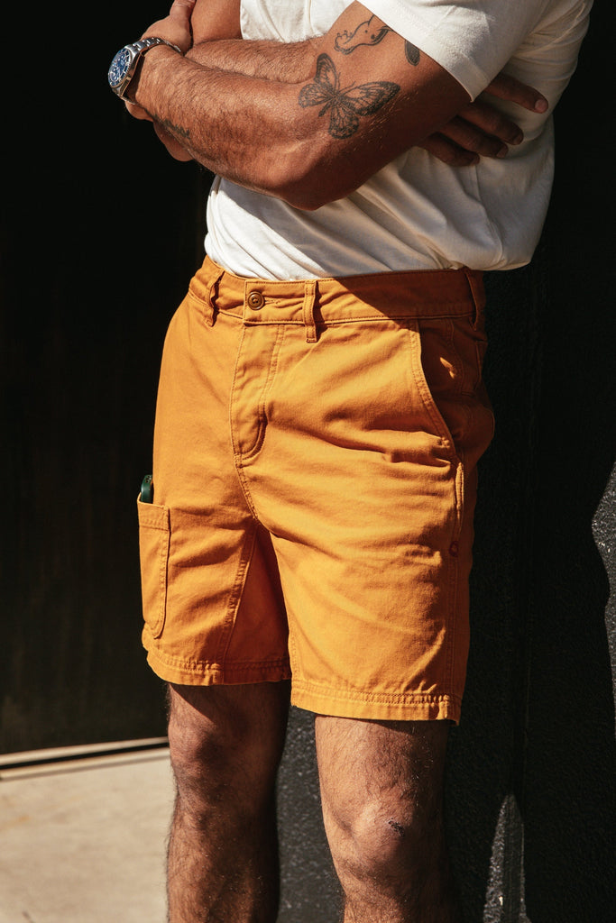 Imperfects - Courier Short in Golden Brown Twill - Mens