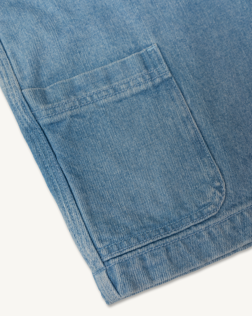 Imperfects - Courier Short in Sky Blue Denim