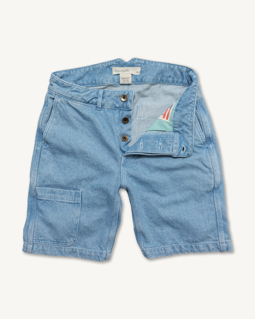 The Courier Short in Sky Blue Denim-Imperfects-Imperfects