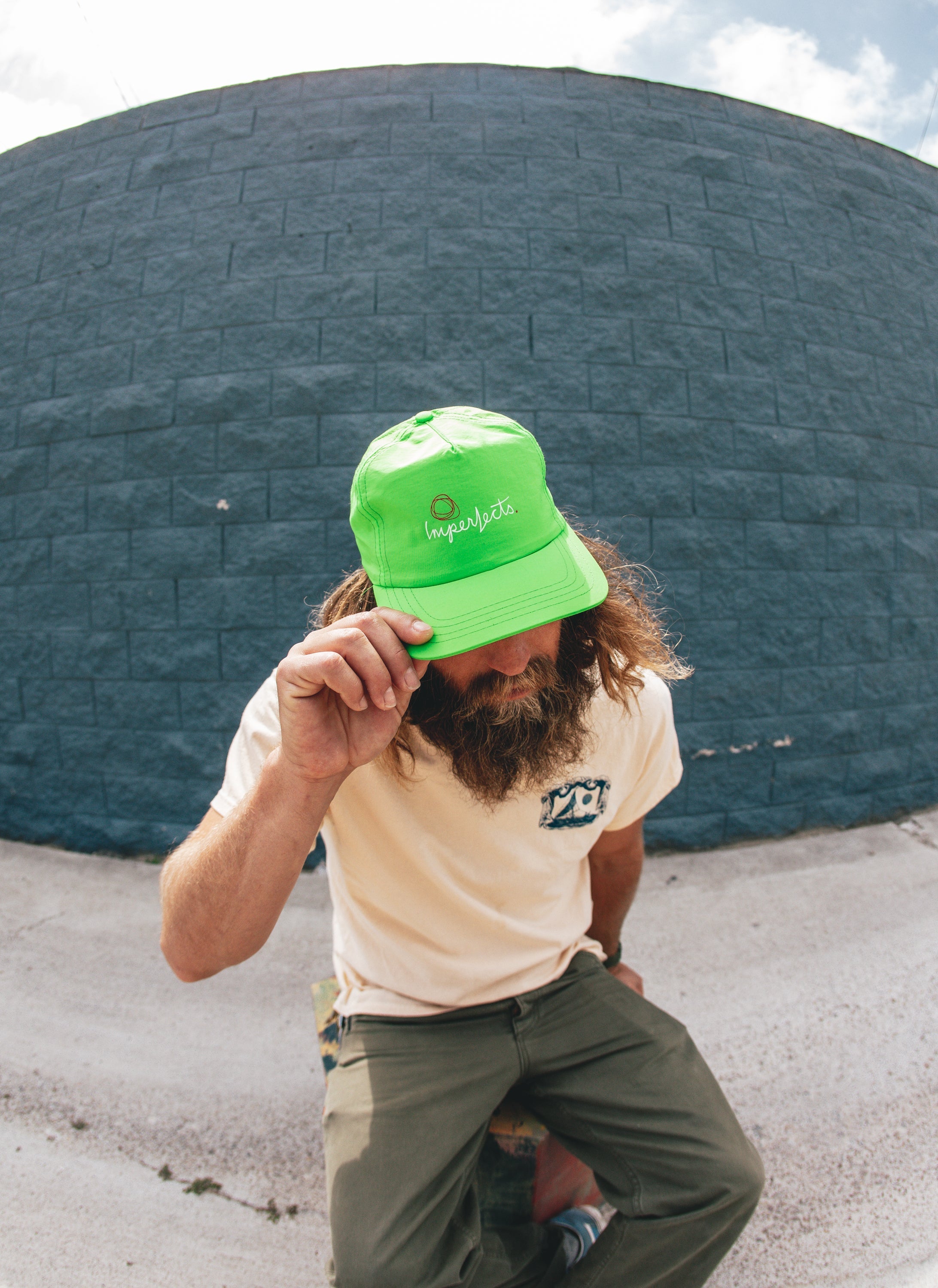 The Surf Cap in Hot Lime Taslan-Imperfects-Imperfects