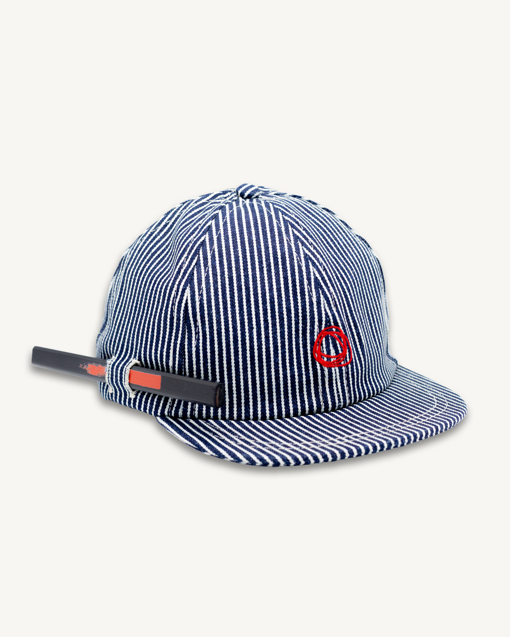 Toyama Cap in Indigo Hickory Stripe | Imperfects Scribble