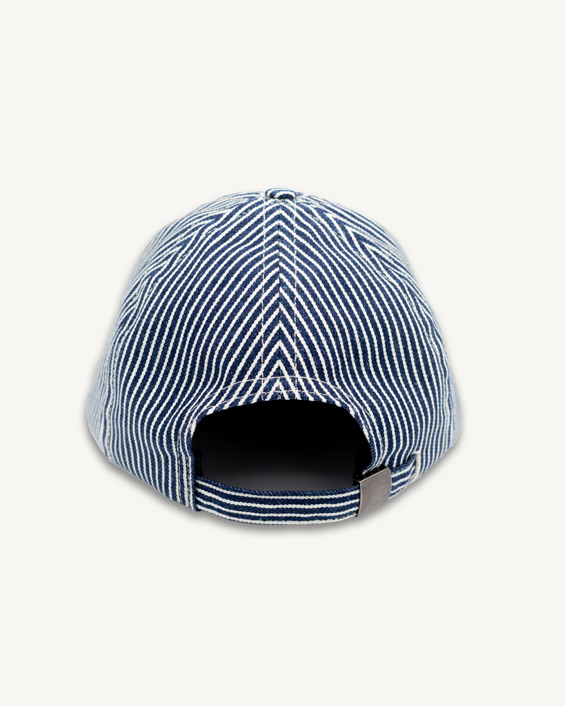 The Toyama Cap in Indigo Hickory Stripe | Skate Patch | PRE-SALE-Imperfects-Imperfects