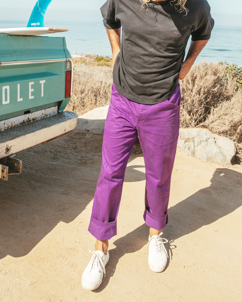 Imperfects - The Utility Chino in Purple Magic Twill - Mens