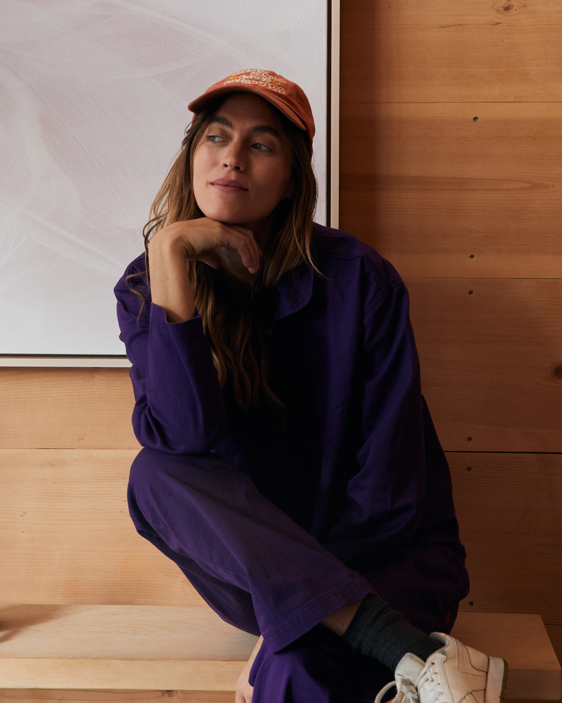 Imperfects - The Utility Chino in Purple Magic Twill - Womens